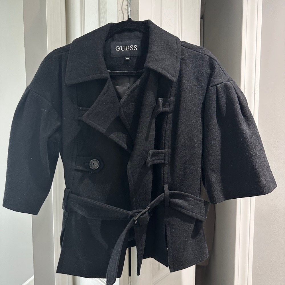 Guess black short jacket size medium
